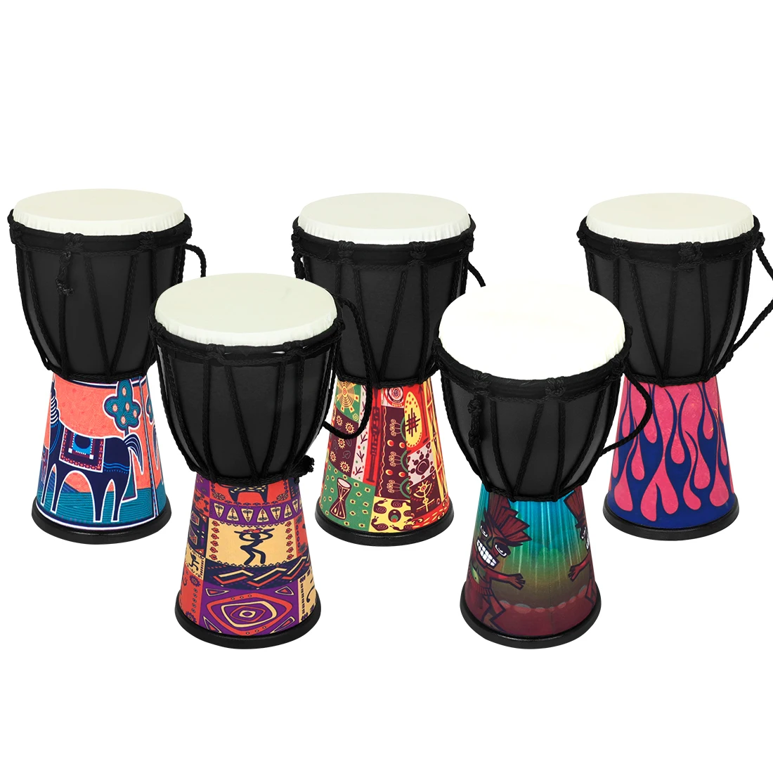 Musical Instrument African - กลองแอฟริกัน กลองมือถือสำหรับเด็ก ของขวัญ กลองสแนร์แบบพกพา กลองโอร์ฟ เครื่องดนตรีประเภทเคาะจังหวะ