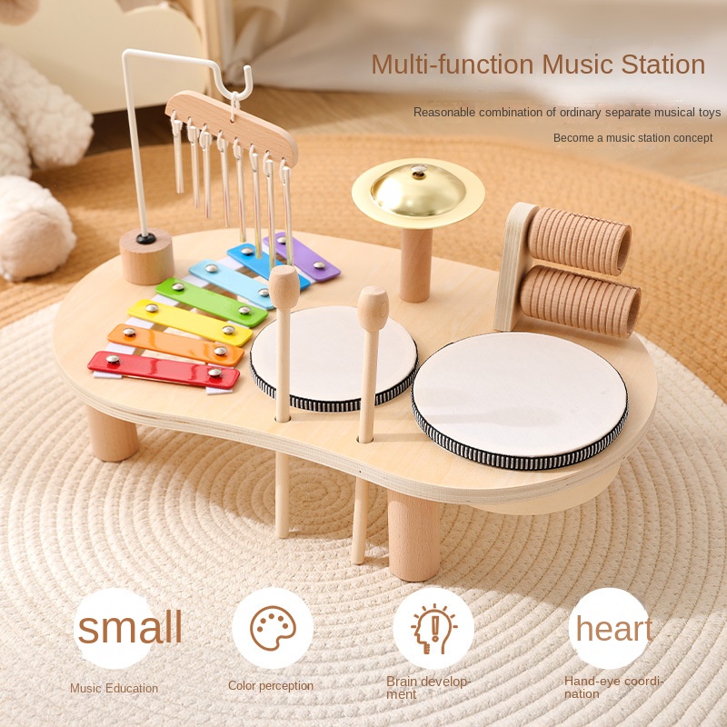 Musical Instrument Games - เลซี่ไชลด์ คิดส์ของเล่นเพื่อการศึกษา กล่องดนตรีไม้ ของเล่นเครื่องดนตรีสำหรับเด็ก ของเล่นเสริมพัฒนาการ ดนตรีสำหรับเด็กเล็ก