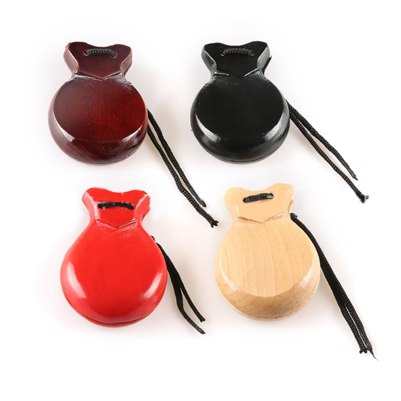 Castanet Flamenco - 2ชิ้นแบบดั้งเดิม Castanet ไม้สเปน castanets ฟลามิงโก้เต้นรำ castanets