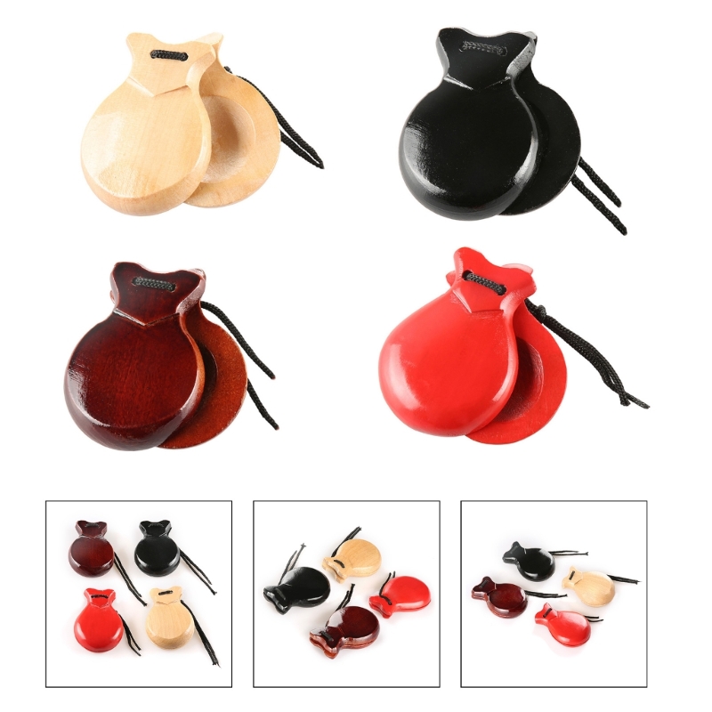 Castanet Flamenco - 2 ชิ้นแบบดั้งเดิม Castanet สเปน Castanets Flamenco