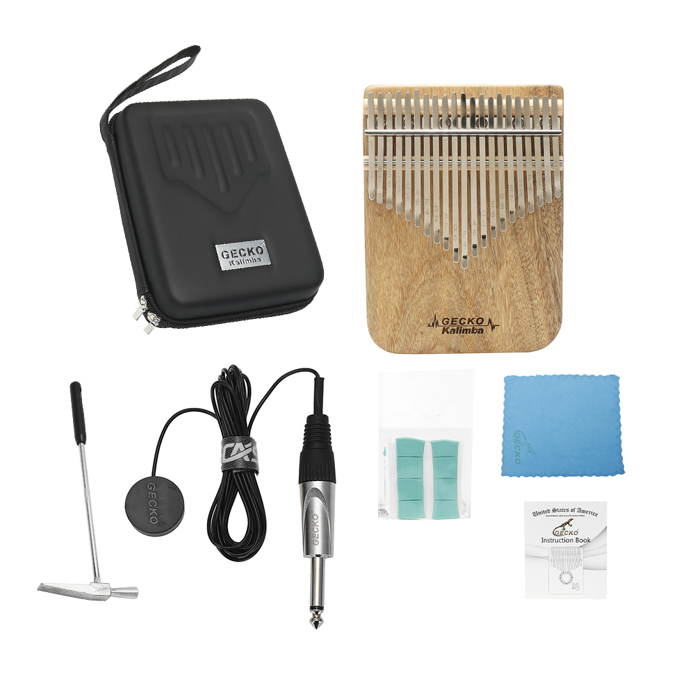 Musical Instrument African - คาลิมบา GECKO 21 คีย์ ทำจากไม้กัมมูต เปียโนนิ้วโป้ง