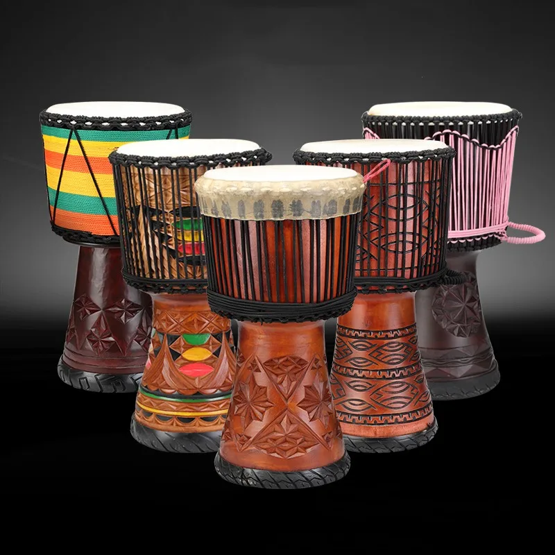 Musical Instrument African - 12 นิ้ว Djembe Mahogany กลองแอฟริกัน Professional