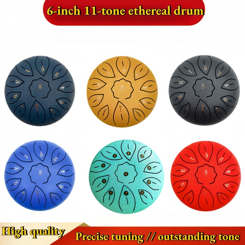 Musical Instrument With Hand - กลองเอเทียรัลดรัม 6 นิ้ว 11 เสียง กลองเอเทียรัลดรัมคีย์