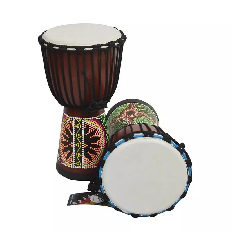 Musical Instrument African - กลองเจมเบ้แอฟริกันขนาด 12 นิ้ว สำหรับผู้ใหญ่ เครื่องดนตรีเคาะจังหวะระดับมืออาชีพ รับทำโลโก้