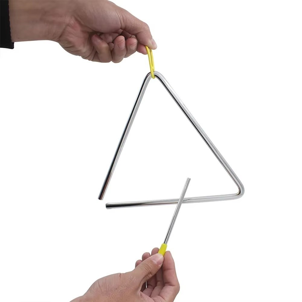 เครื่องดนตรีสามเหลี่ยมสแตนเลส  - Musical Instrument Triangle บทวิจารณ์และราคา