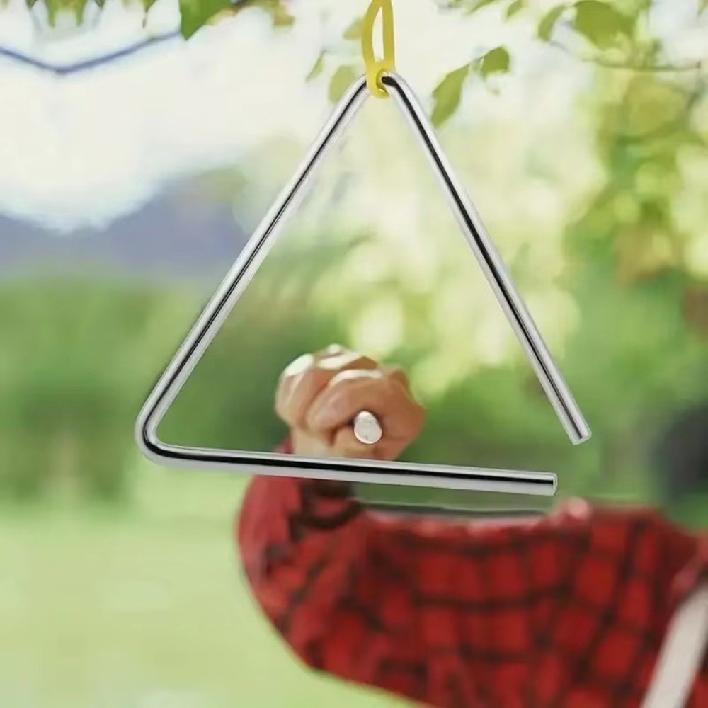 เครื่องดนตรีสามเหลี่ยมสแตนเลส  - Musical Instrument Triangle บทวิจารณ์และราคา
