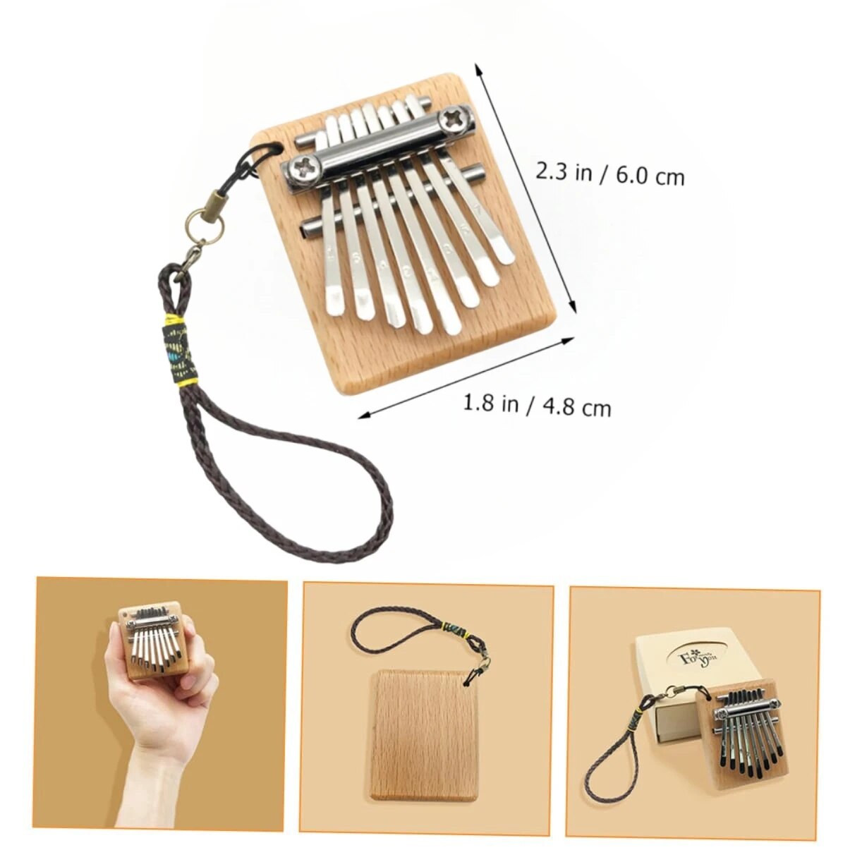 มินิคาลิมบ้า8คีย์นิ้วหัวแม่มือ - Musical Instrument African บทวิจารณ์และราคา