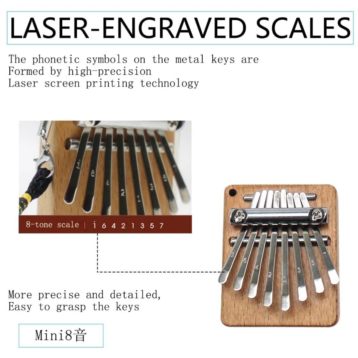 มินิคาลิมบ้า8คีย์นิ้วหัวแม่มือ - Musical Instrument African บทวิจารณ์และราคา
