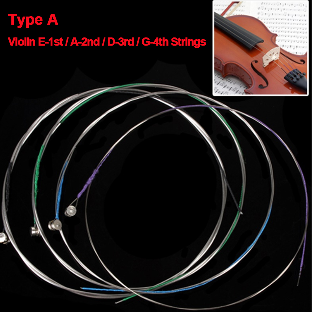 4 ชิ้น/เซ็ตสายไวโอลิน E-A-D-G  - Musical Instrument Violin บทวิจารณ์และราคา