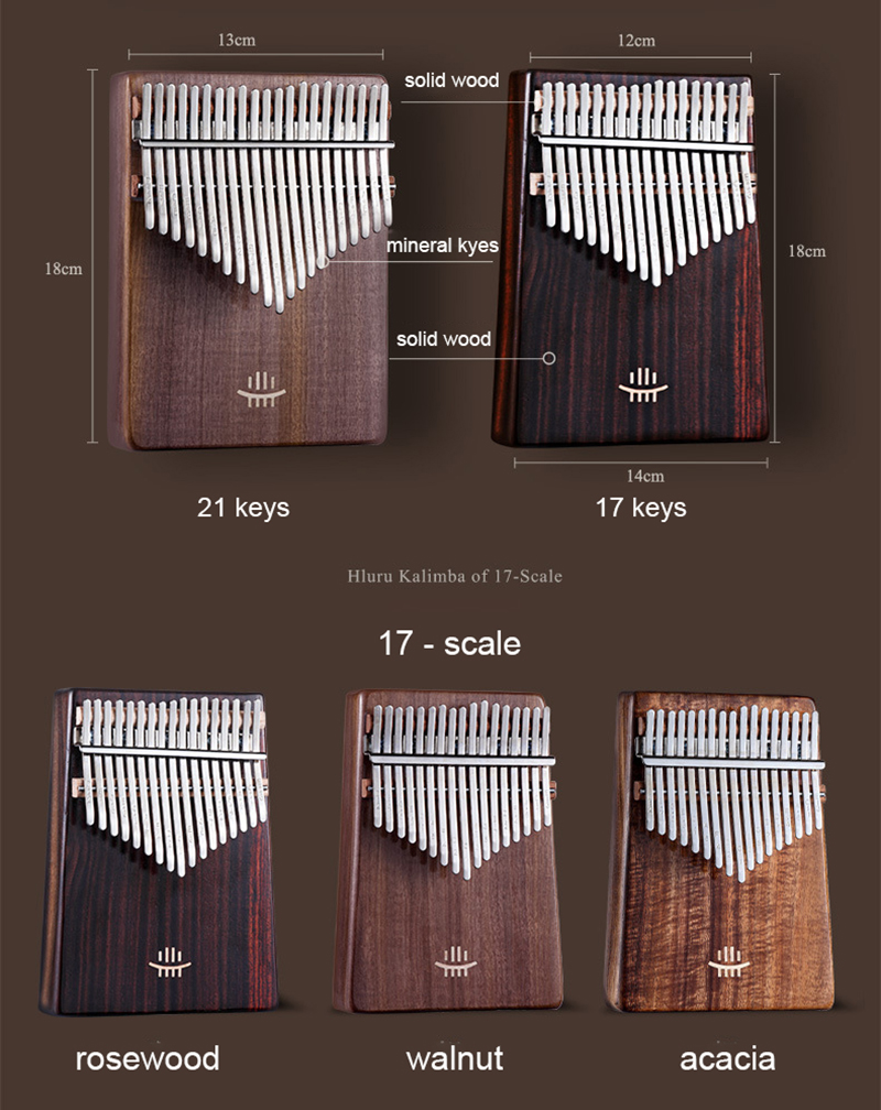 Hluru Kalimba 17คีย์, มีรู21คี - Musical Instrument African บทวิจารณ์และราคา
