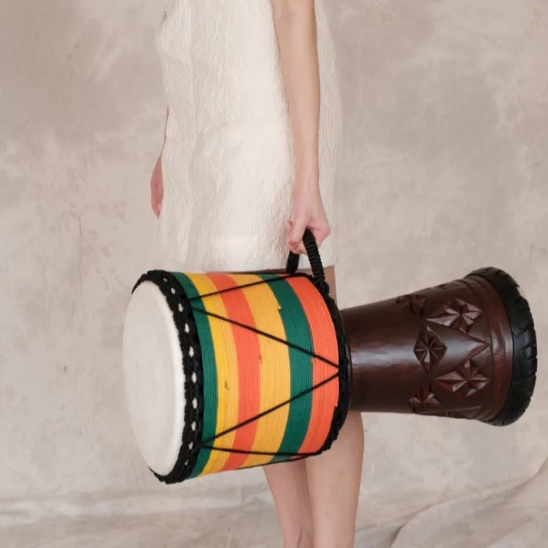 12 นิ้ว Djembe Mahogany กลองแอ - Musical Instrument African บทวิจารณ์และราคา