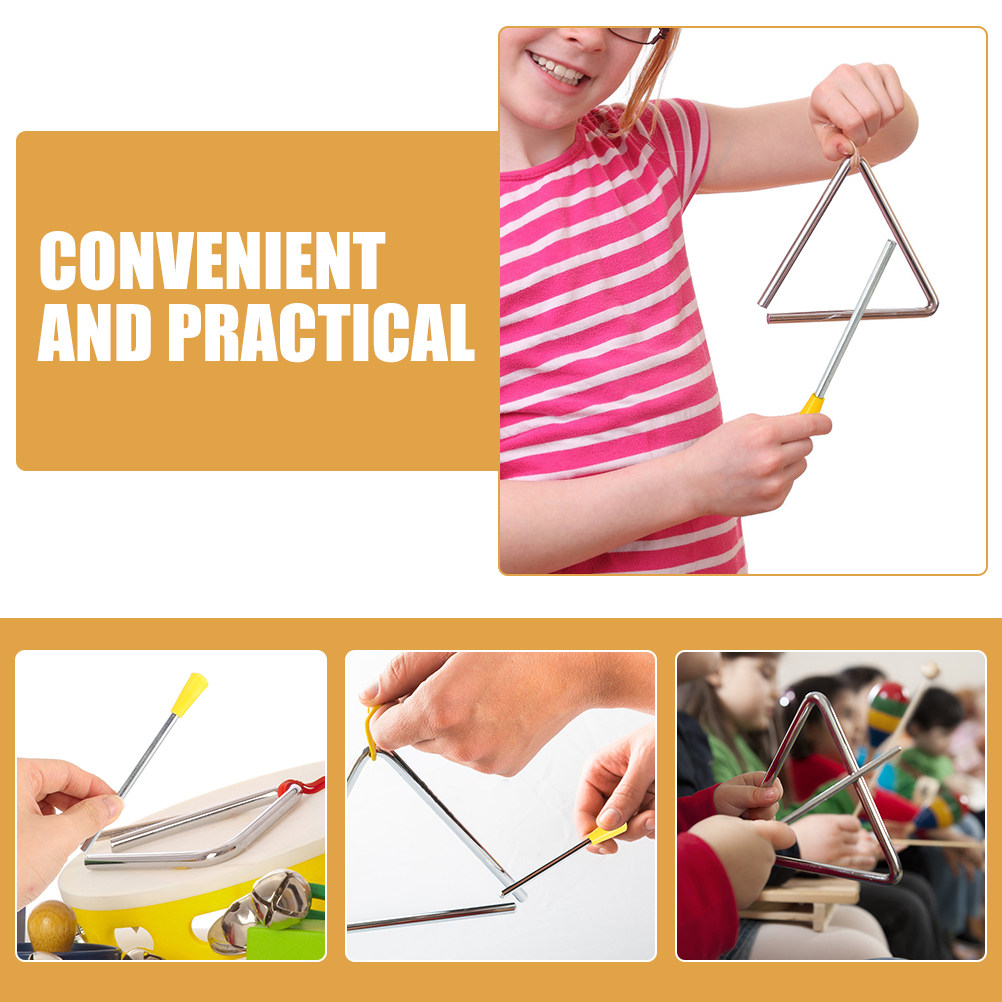 ไม้ตีเหล็กสามเหลี่ยม 8 ชิ้น คว - Musical Instrument Triangle บทวิจารณ์และราคา