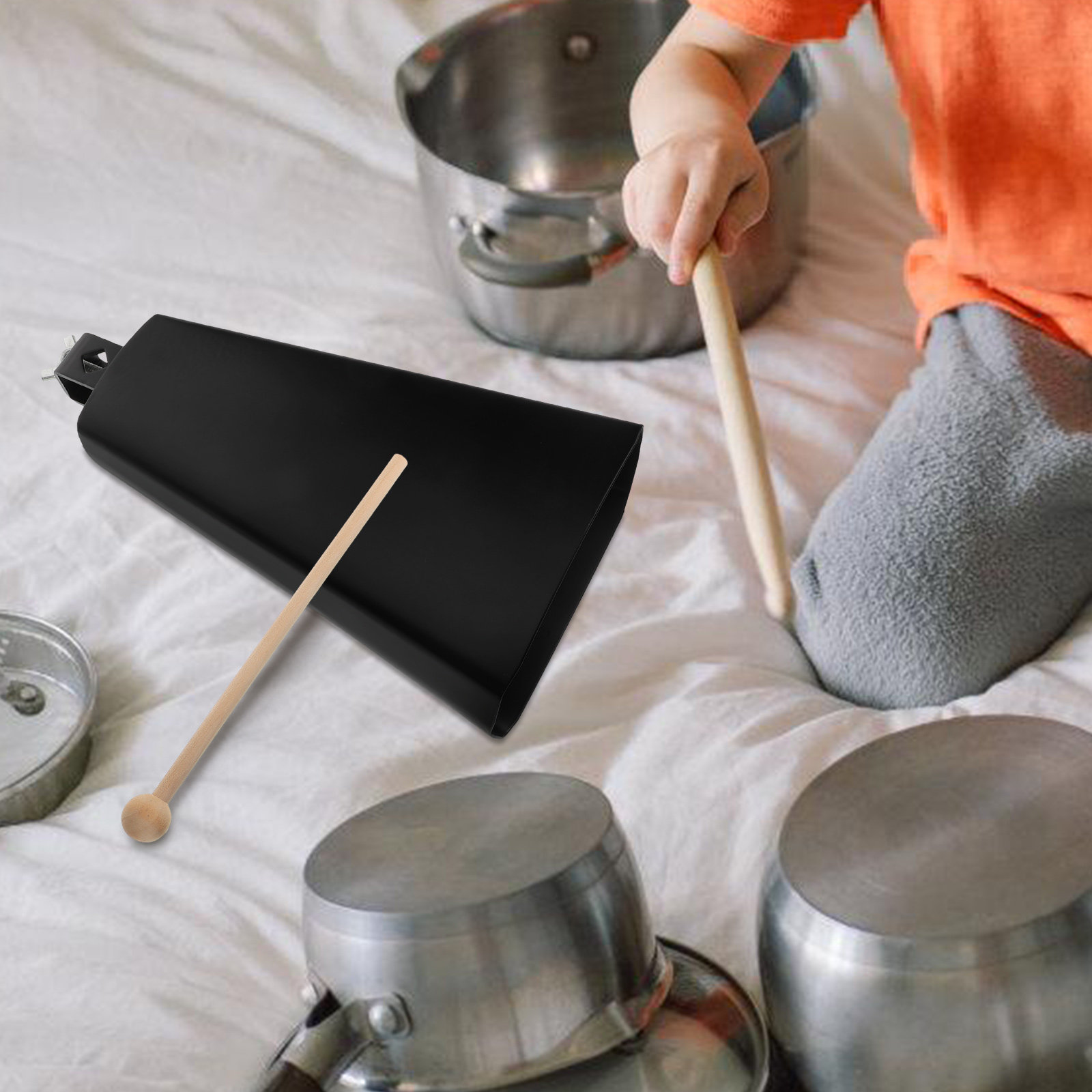 ชุดเครื่องดนตรีคาวเบลโล่โลหะ 1 - Musical Instrument With Hand บทวิจารณ์และราคา