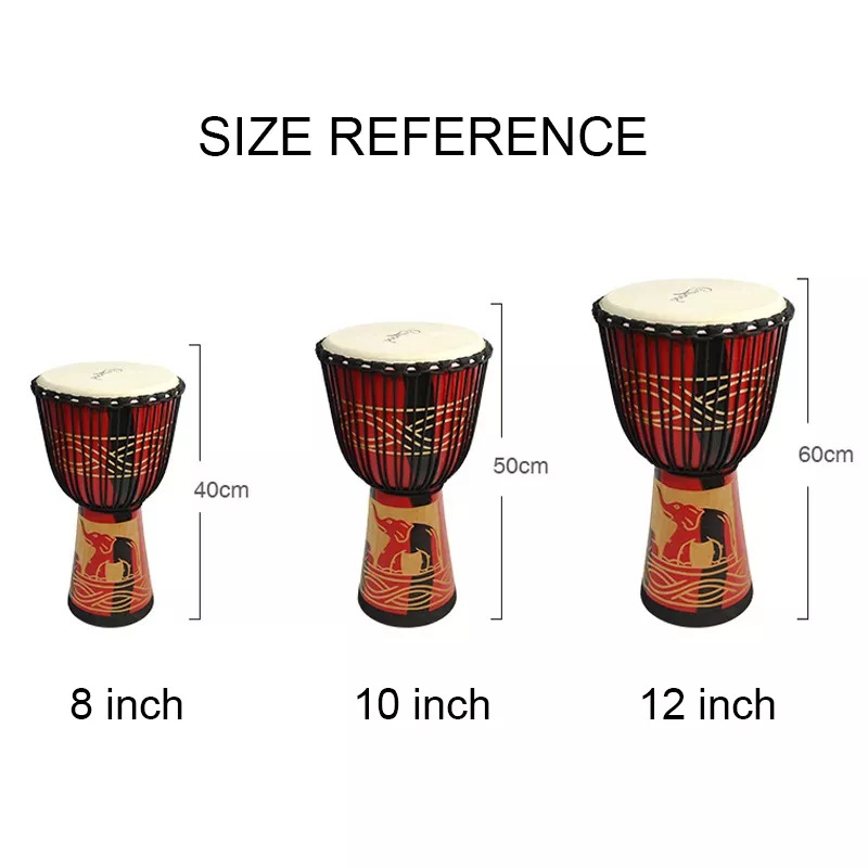 กลองเจมเบ้แอฟริกันขนาด 12 นิ้ว - Musical Instrument African บทวิจารณ์และราคา