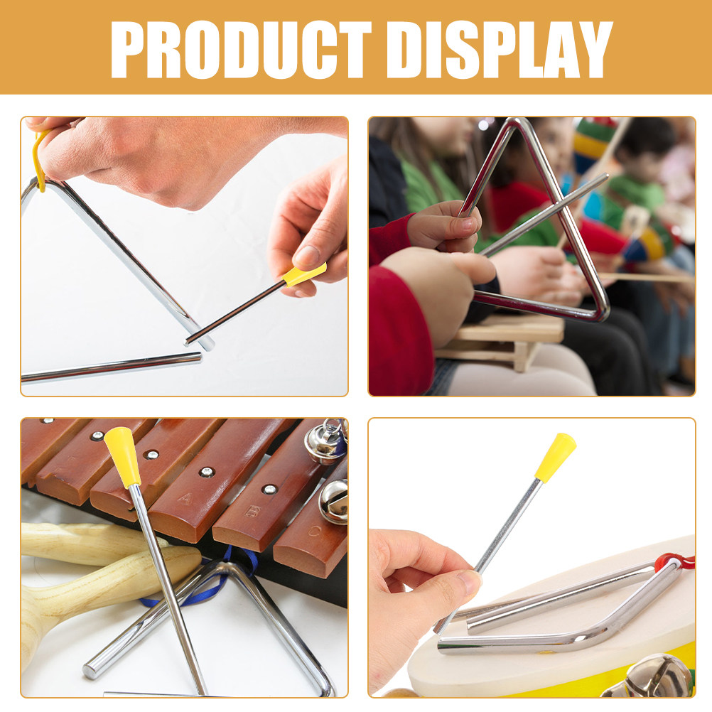 ไม้ตีเหล็กสามเหลี่ยม 8 ชิ้น อุ - Musical Instrument Triangle บทวิจารณ์และราคา